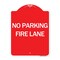 Signmission Pavement Stencil No Parking Fire Lane, Red & White Aluminum Sign, 18" x 24", RW-1824-24610 A-DES-RW-1824-24610 - alternate 1